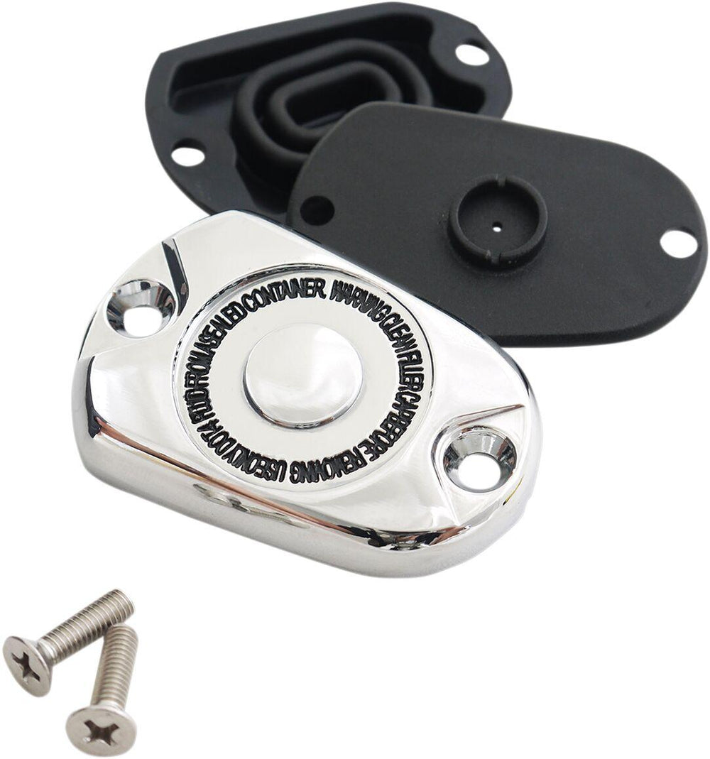 Drag Specialties Rear Brake Master Cylinder Cover Kit For Harley Davidson XL 1200 C 2014-2020 - Chrome