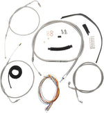 LA Choppers Handlebar Cable/Brake Hose Kit For Harley Davidson FLHRS 1584 2007 30.5 cm - 35.5 cm (12" - 14") - Clear-Coated