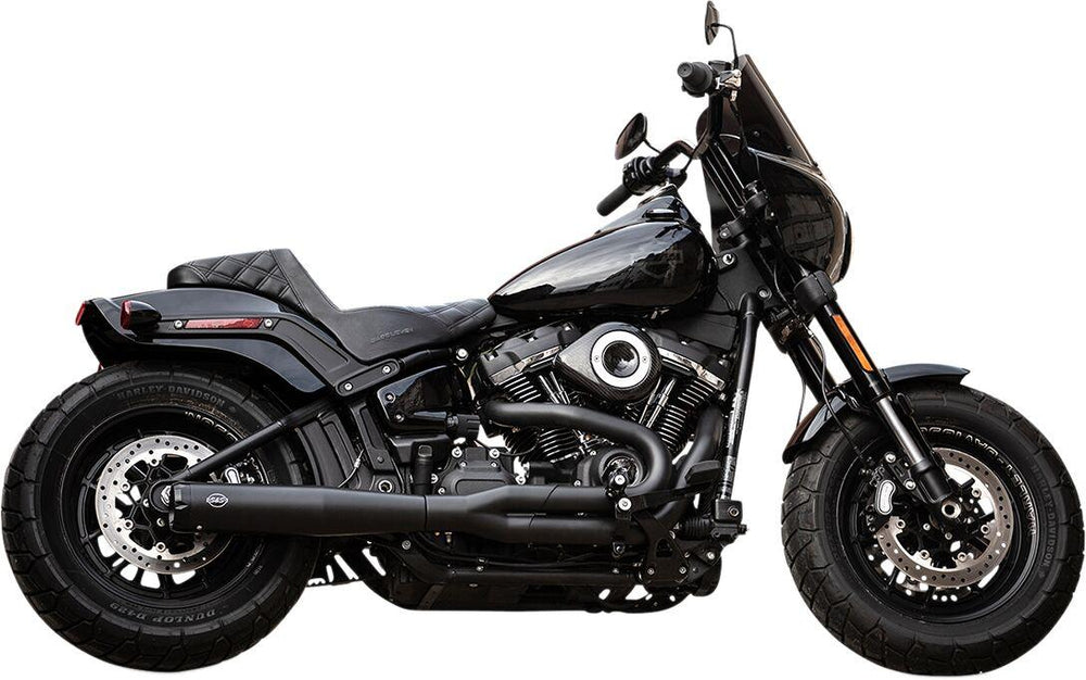 S&S Cycle SuperStreet 2:1 Exhaust System For Harley Davidson FLDE 1750 2018-2020 - Black Ceramic