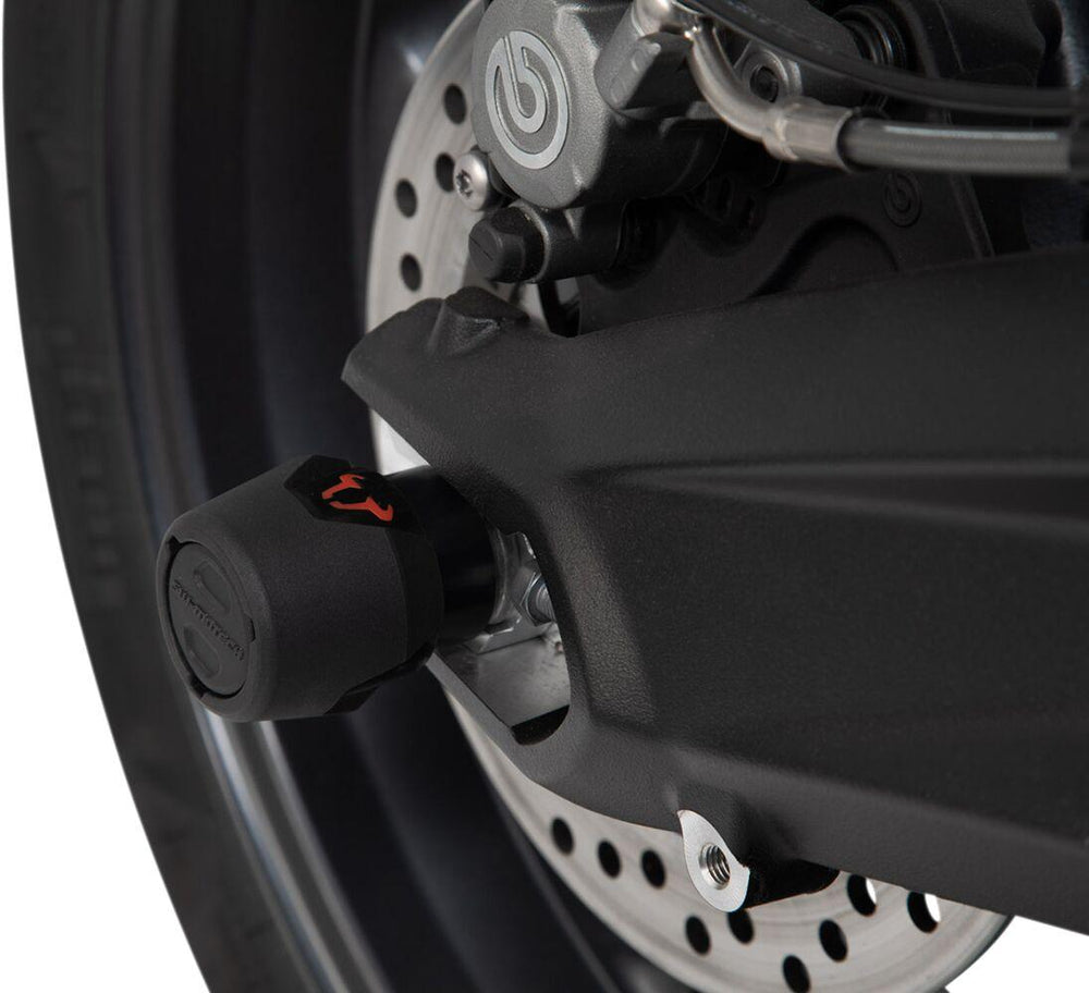 SW Motech Rear Axle Slider Set For BMW G 310 GS ABS 2017-2024 - Black
