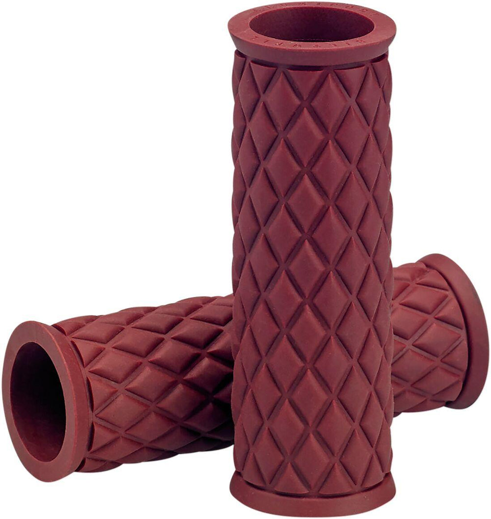 Biltwell Alumicore Grips For 25.4 mm (1") Handlebars - Oxblood