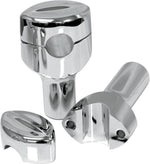 LA Choppers Hefty Straight Handlebar Risers for 1-1/4" Handlebars For Suzuki C 50 2005-2025 76.2 mm (3") - Chrome