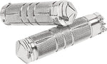 Accutronix Knurled Diamond Custom Grips For Harley Davidson FLD 1690 2012-2013 Cable Diamond Knurled - Chrome