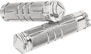 Accutronix Knurled Diamond Custom Grips For Harley Davidson FLD 1690 2012-2013 Cable Diamond Knurled - Chrome