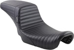 LE Pera Kickflip Daddy Long Legs Seat For Harley Davidson FLD 1690 2012-2013 Pleated - Black
