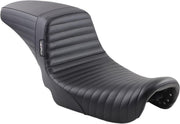 LE Pera Kickflip Daddy Long Legs Seat For Harley Davidson FLD 1690 2012-2013 Pleated - Black