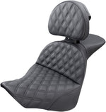 Saddlemen Explorer Lattice Stitch Seat With Backrest For Harley Davidson FLFB 1750 ABS 2018-2020 - Black