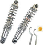 Drag Specialties Premium Ride-Height Adjustable Shocks For Harley Davidson FLHR 1340 1994-1998 Rear 330.00 mm (13.00") - Black Chrome