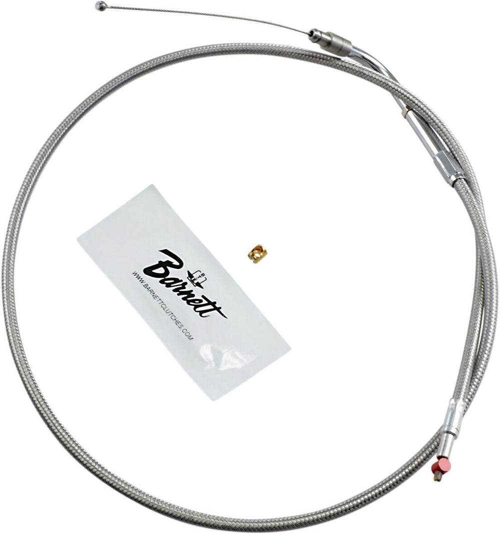 Barnett Stainless Steel Throttle Idle Cable For Harley Davidson FLSTC1340 1996-1999 81.5 cm (32") - Silver
