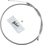Barnett Stainless Steel Throttle Idle Cable For Harley Davidson FLSTC1340 1996-1999 81.5 cm (32") - Silver