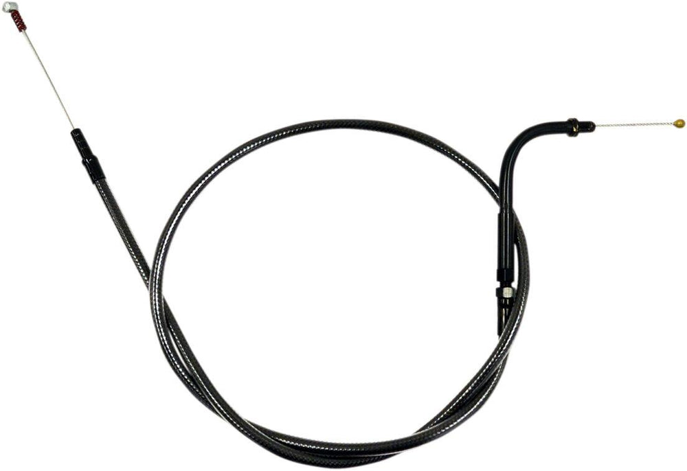 LA Choppers Midnight Braided Handlebar Idle Cable For Harley Davidson FLHR 1340 1996-1998 138 cm (54-1/4") - Black