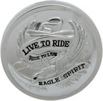 Drag Specialties "Live to Ride" Fuel Cap For Harley Davidson FLH 1340 1984 - Chrome