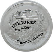 Drag Specialties "Live to Ride" Fuel Cap For Harley Davidson FLH 1340 1984 - Chrome