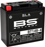 BS Battery SLA AGM Battery For Yamaha BT 1100 2002-2006 - Black