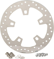 Drag Specialties Polished Stainless Steel Drilled Brake Disc For Harley Davidson FLH 1868 2021 Front - Silver