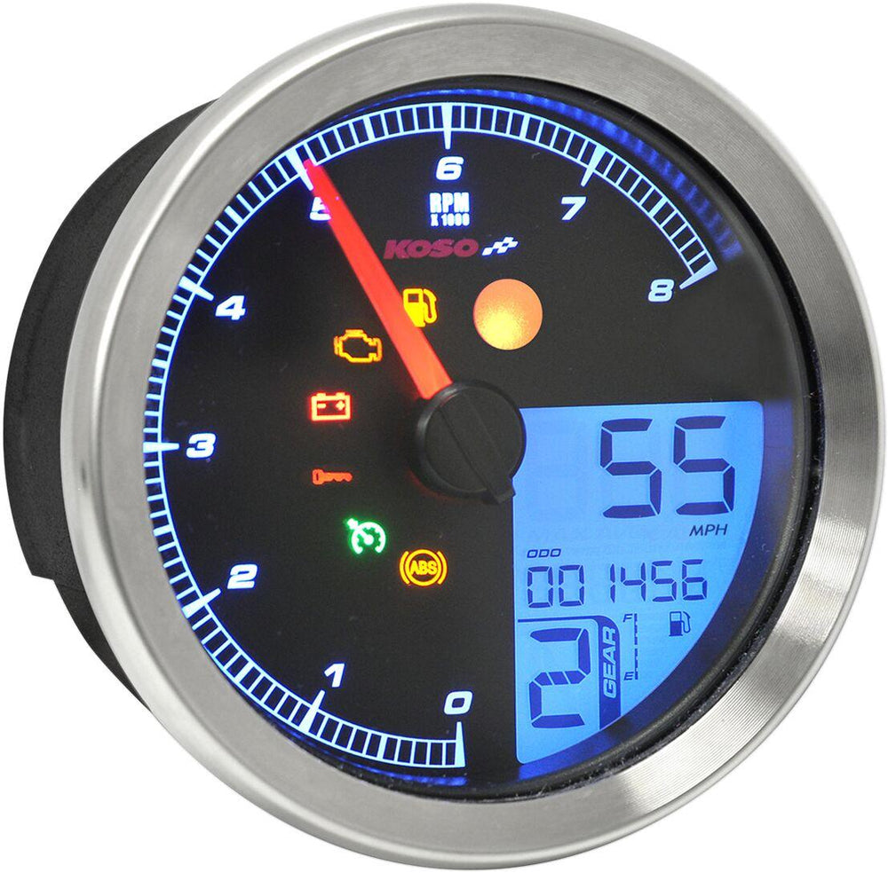 Koso HD-04 Speedometer/Tachometer For Harley Davidson FXD 1450 2004-2005 Chrome