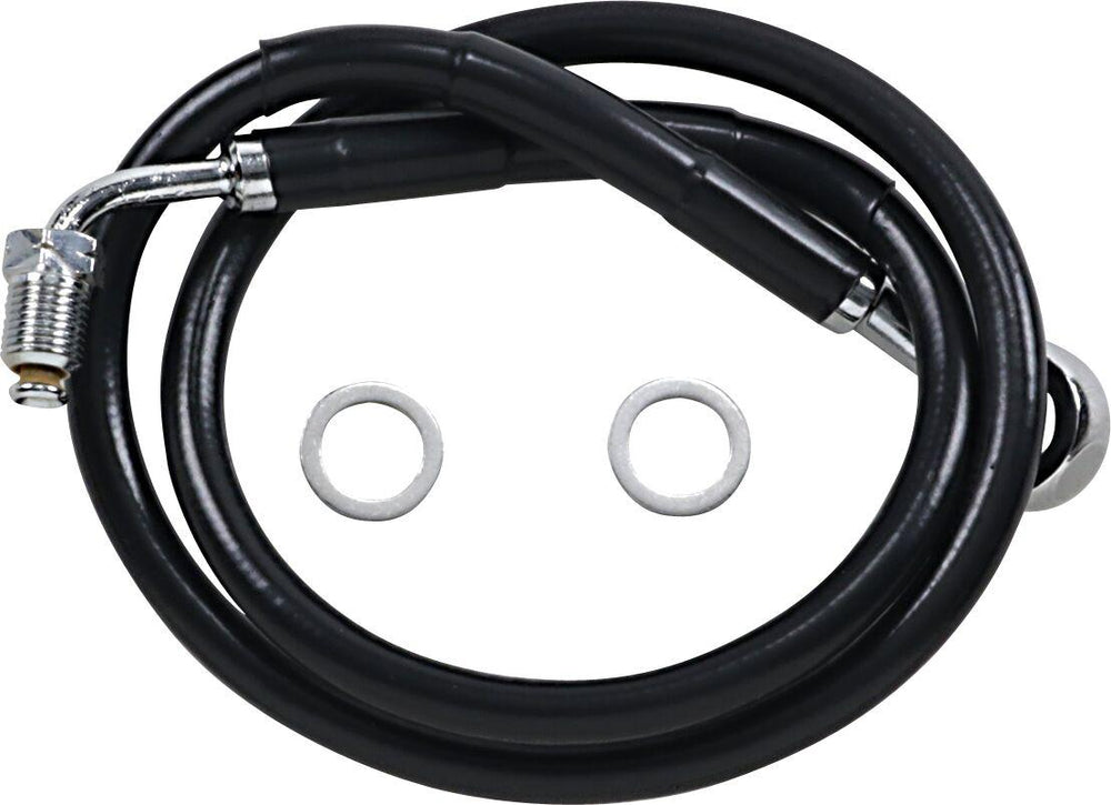 Drag Specialties Extended Length Stainless Steel Brake Hose For Harley Davidson FXFB 1750 2018-2019 Front Upper