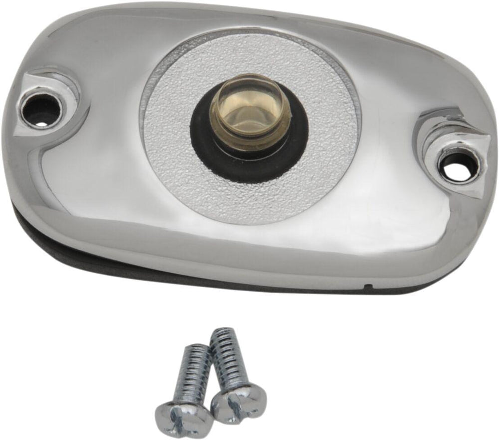 Drag Specialties Rear Brake Master Cylinder Cover Kit For Harley Davidson FLSTC 1450 2000-2003 - Chrome