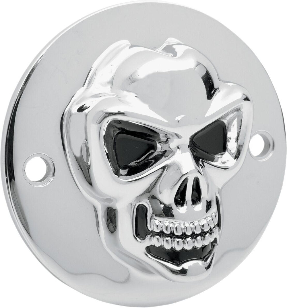 Drag Specialties 3-D Skull Points Cover For Harley Davidson FL 1200 1970-1977 - Chrome