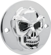Drag Specialties 3-D Skull Points Cover For Harley Davidson FL 1200 1970-1977 - Chrome