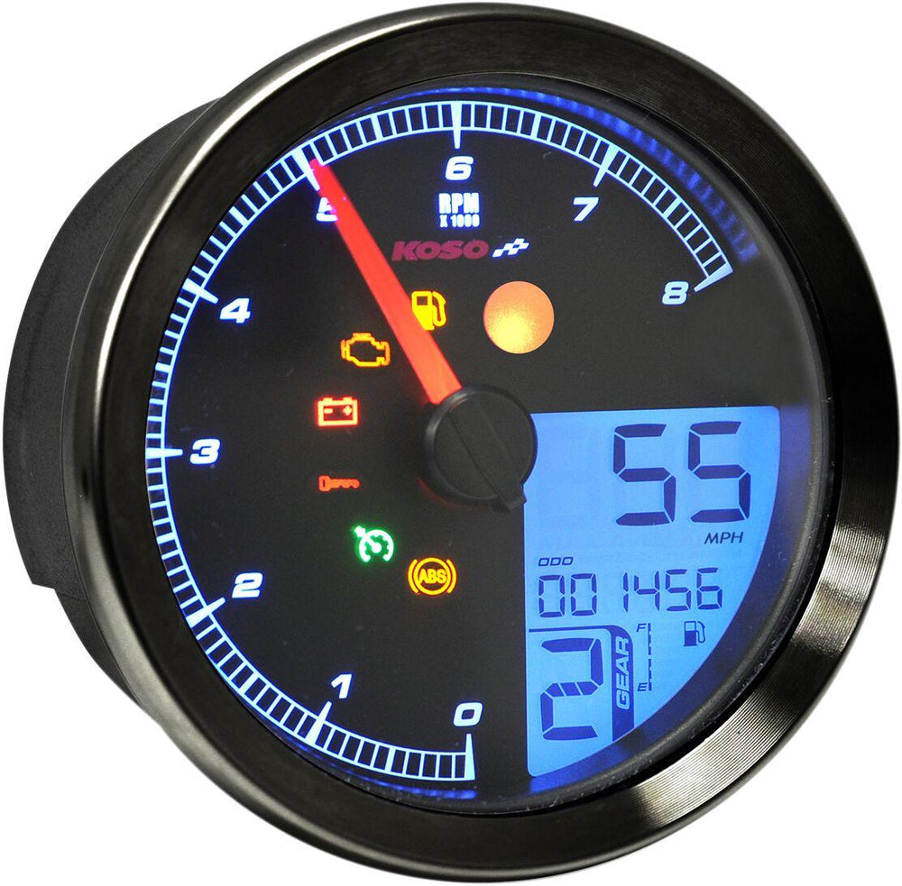 Koso HD-04 Speedometer/Tachometer For Harley Davidson FLD 1690 2012-2013 Black