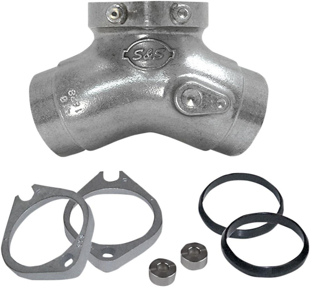 S&S Cycle Manifold Conversion Kit for 80" Evolution Big Twin For Harley Davidson FLH 1340 1984 - Black Silver