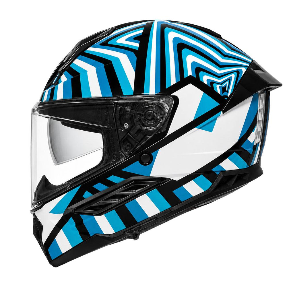 Spada Outcast Full Face Motorcycle Helmet - Dazzle Steel Blue