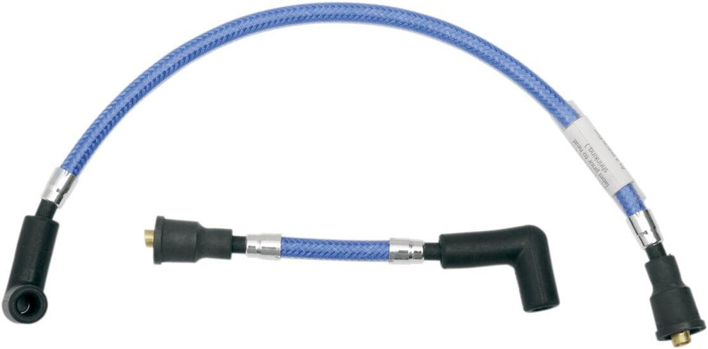 Magnum Shielding Braided Spark Plug Wire For Harley Davidson FL 1200 1977 165 mm (6-1 2") 43 cm (17") - Blue