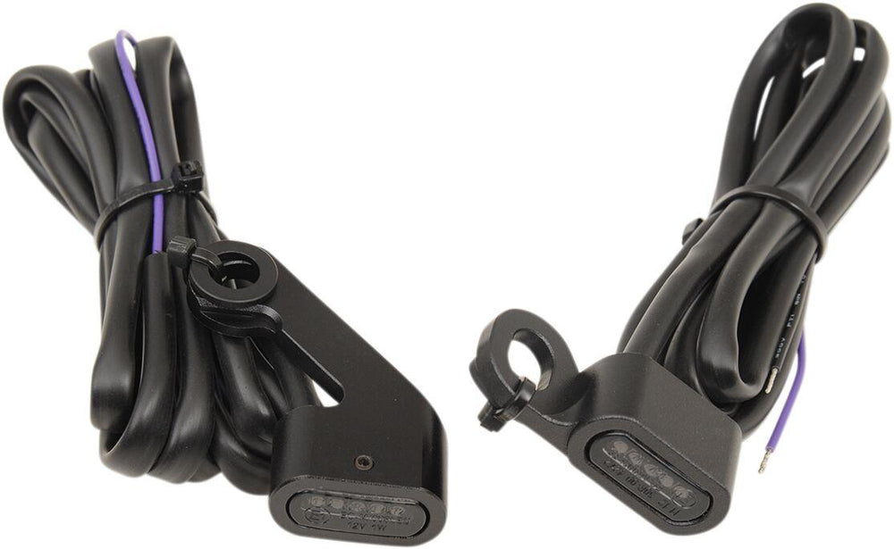 Drag Specialties LED Handlebar Marker Lights For Harley Davidson FLDE 1750 2018-2020 Black Smoke