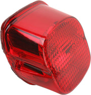 Drag Specialties Laydown Taillight Lens with Bottom Tag Lens For Harley Davidson FLD 1690 2012-2013 Rear - Red