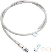 Parts Unlimited Extended Length Brake Hose For Polaris 340 2008 +15.2 cm - Silver