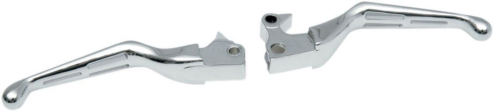 Drag Specialties Slotted Wide Blade Lever Set For Harley Davidson XL 1200 C 2004-2013 - Chrome