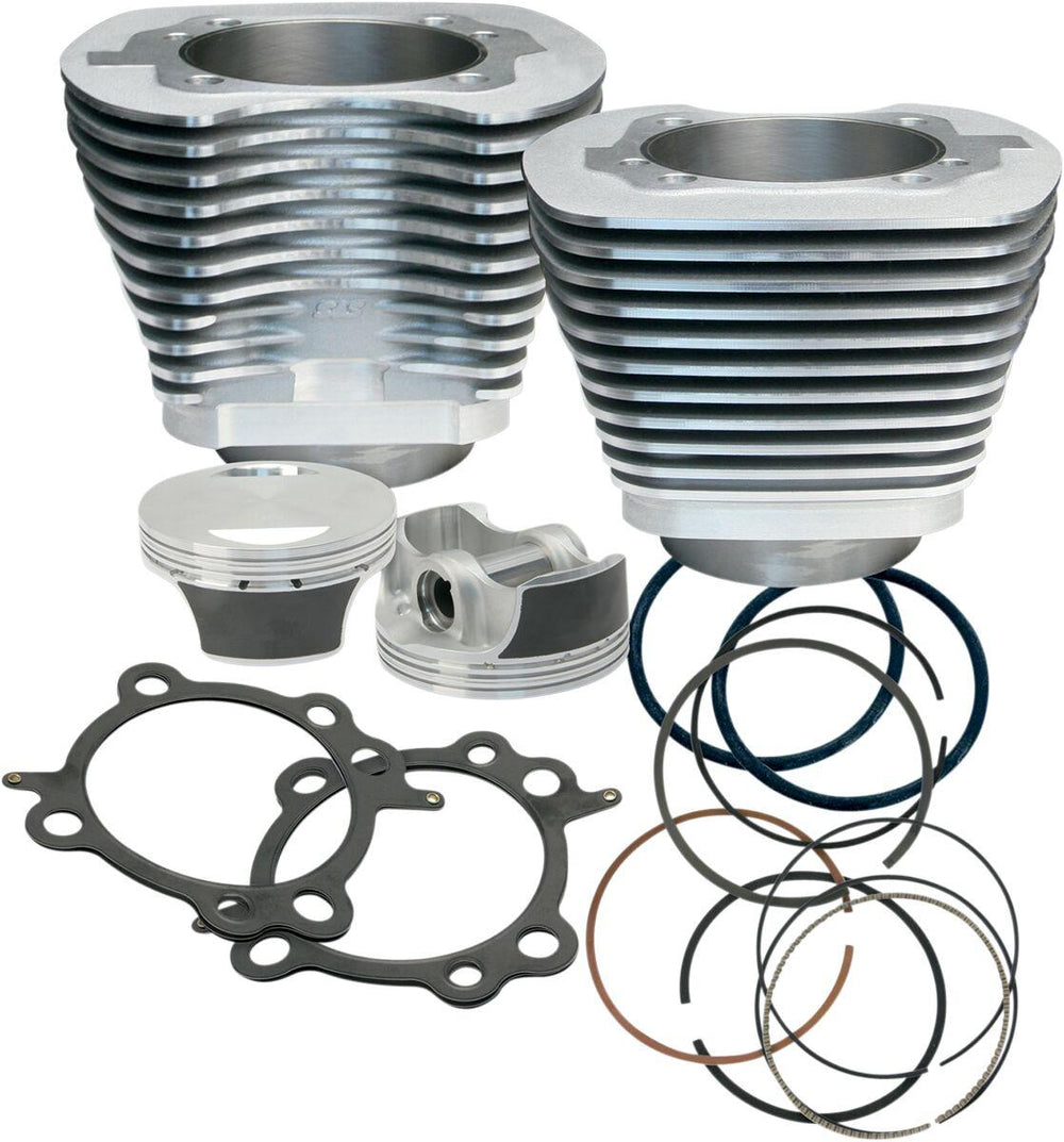 S&S Cycle Big Bore Cylinder Kit For Harley Davidson FLD 1690 2012-2013 - Silver