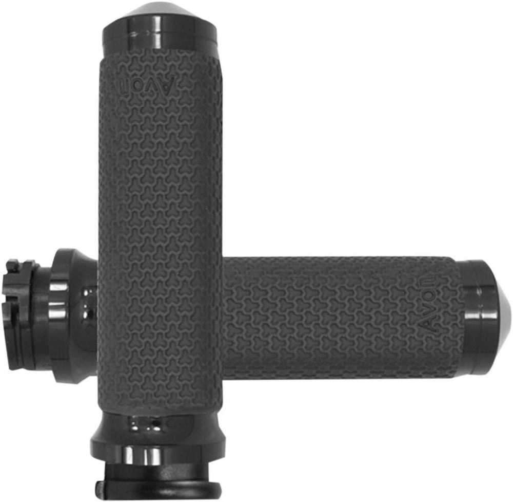 Avon Grips Vibration Dampening Memory Foam Grips For Harley Davidson FLD 1690 2012-2013 Small - Black