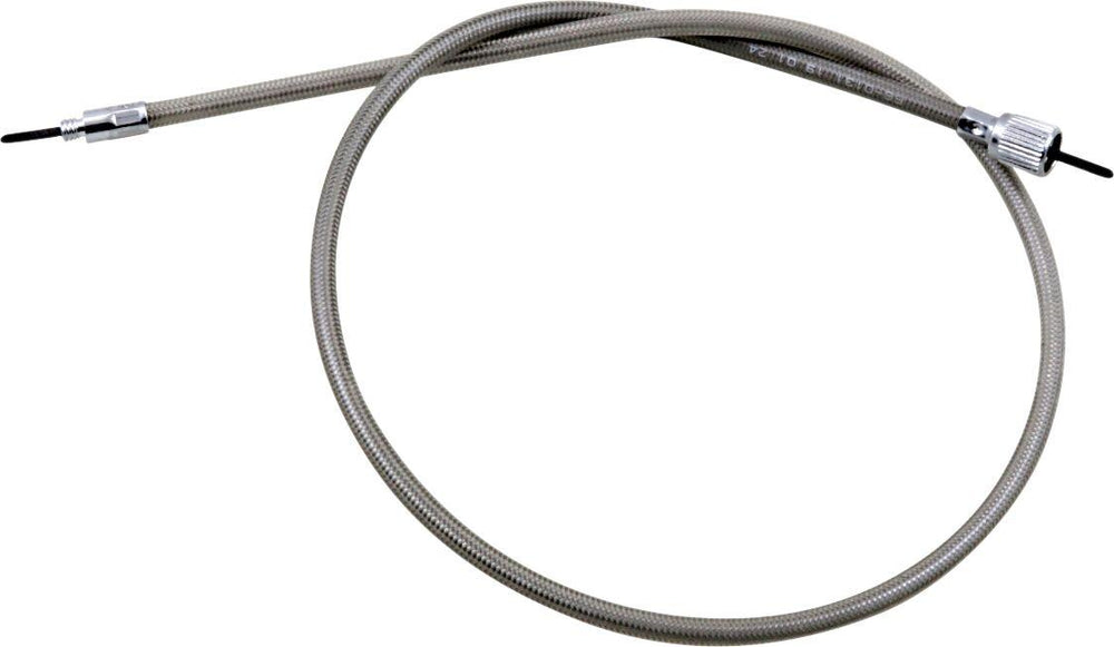 Motion Pro Armor Coat Braided Stainless Steel Speedometer Cable For Harley Davidson FLHS 1340 1987-1994 - Chrome