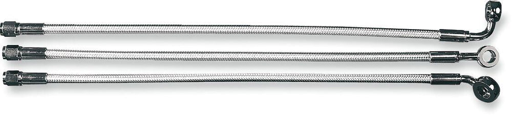 Magnum Shielding Braided Non-ABS Brake Hose Kit For Harley Davidson FLHR 1340 1994-1998 Front 58.5 cm (23") - Chrome