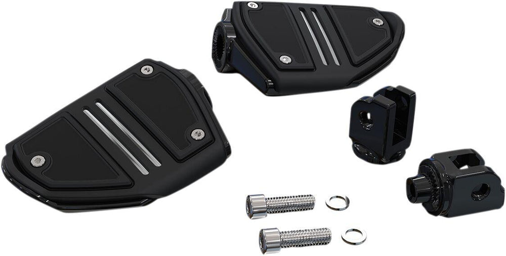 Ciro Twin Rail Foot Rests Without Mount For Harley Davidson FLDE 1750 ABS 2018-2020 - Black