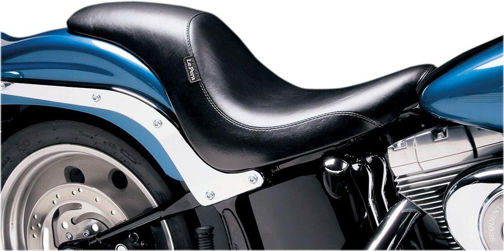 LE Pera Full Length Silhouette 2 Up Seat For Harley Davidson FLSTF 1450 2006 Plain - Black