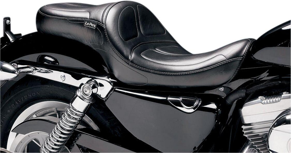 LE Pera Maverick Seat For Harley Davidson XL1200C 2004-2020 Stitched - Black