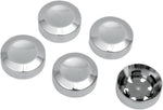 Drag Specialties Rear Pulley Bolt Covers For Harley Davidson FLD 1690 2012-2013 - Chrome