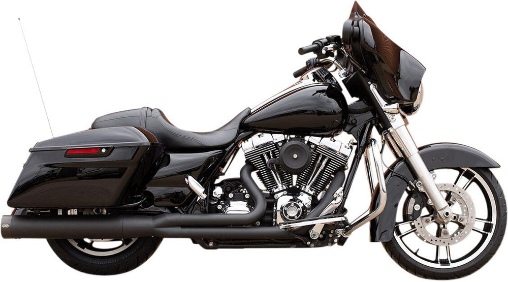 S&S Cycle 2 into 1 Sidewinder Complete Exhaust System For Harley Davidson FLHR 1340 1995-1998 - Black