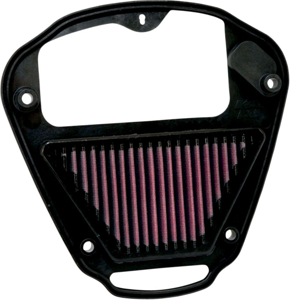 K&N High Flow Air Filter For Kawasaki VN 2000 2004-2010 - Black Red