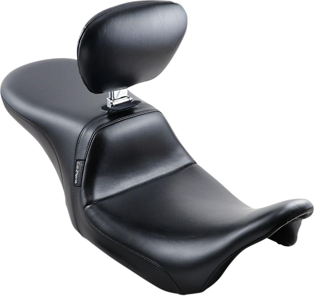 LE Pera Daytona 2 Up Seat With Backrest Pad For Harley Davidson FLHR 1584 2008-2011 Smooth - Black
