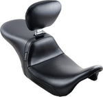 LE Pera Daytona 2 Up Seat With Backrest Pad For Harley Davidson FLHR 1584 2008-2011 Smooth - Black