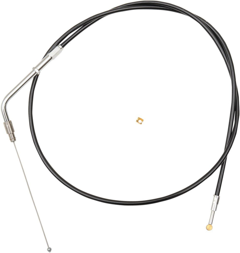 LA Choppers Vinyl Braided Handlebar Throttle Cable For Harley Davidson XL1200C 2007-2019 105.5 cm (41-1/2") - Black