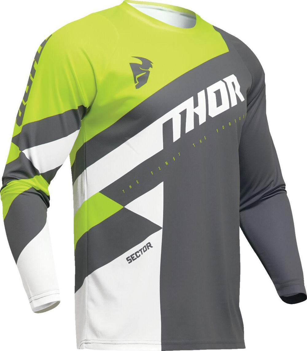 Thor Sector Checker Jersey - Acid Grey