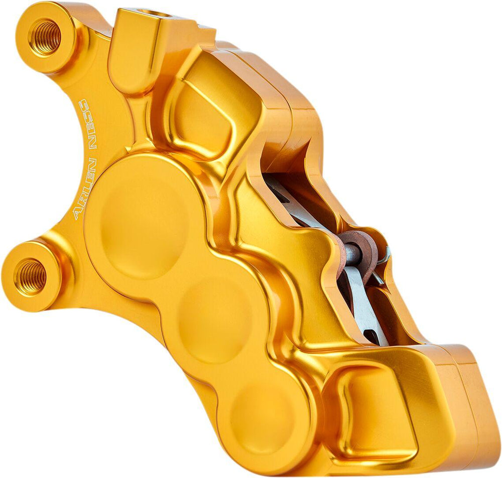 Arlen Ness 6 Piston Brake Caliper For Harley Davidson FLH 1868 2021 Front Left - Gold