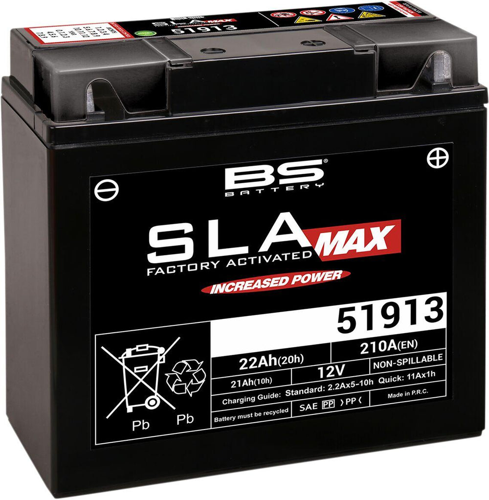 BS Battery SLA Max AGM Battery For BMW K 1100 LT 1990-1998 - Black