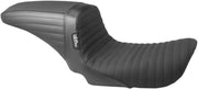 LE Pera Kickflip Seat For Harley Davidson FLD 1690 2012-2013 Pleated w/Gripp Tape - Black