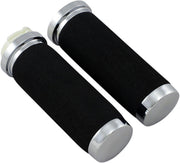 Drag Specialties Sundance Grips For Harley Davidson FLD 1690 2012-2013 - Black Chrome